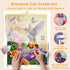 Step-by-step drilling process for Hummingbird diamond painting