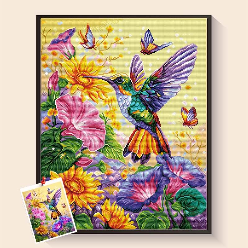 Hummingbird diamond painting kit – DIY art by DYC