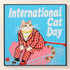 Finished International Cat Day cat diamond painting kit result – DYC