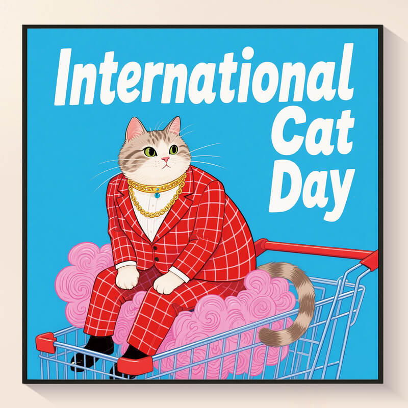 Original reference photo for International Cat Day cat diamond painting – DYC