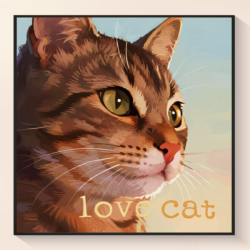 Original reference photo for Loving cat diamond painting – DYC