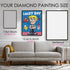 Diamond art size guide – Lucky Boy cartoon sparkle kit