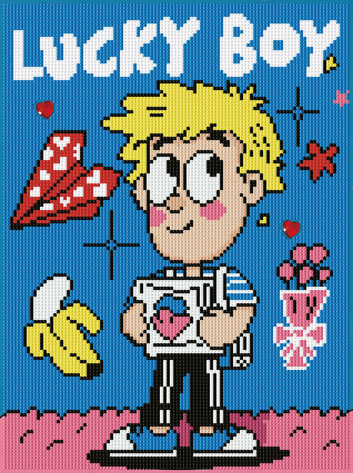 Reference cartoon image for Lucky Boy diamond art kit