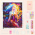 Complete Mystic Mermaid diamond painting kit with tools and drills