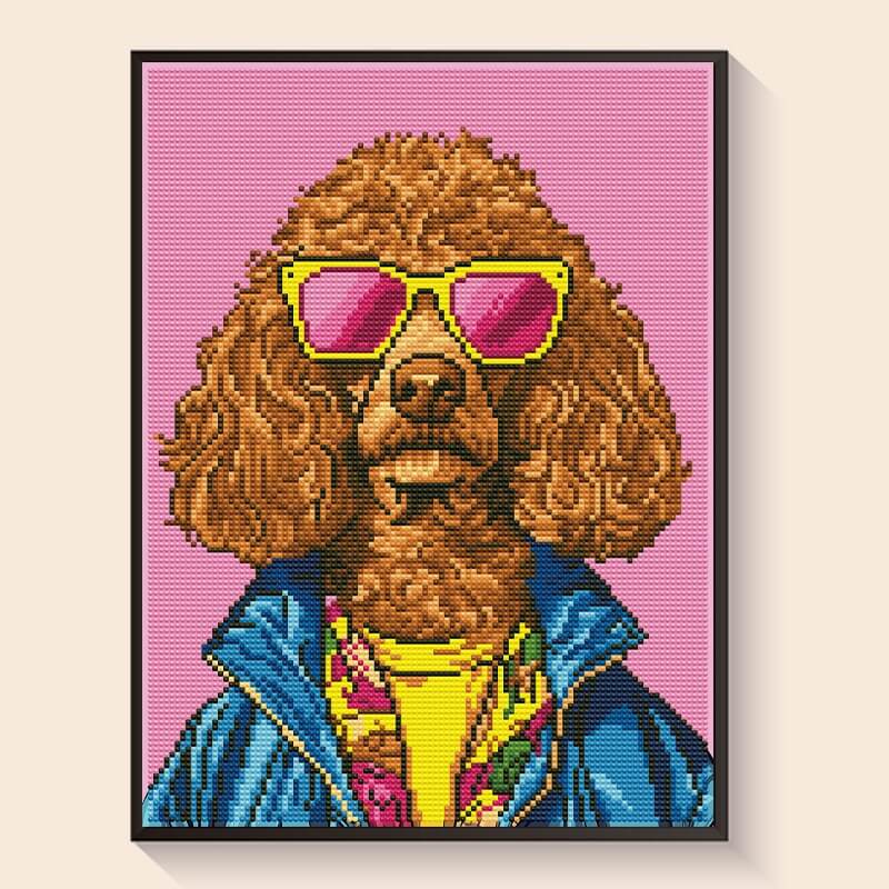 Mr. Poodle diamond painting kit – DIY art by DYC