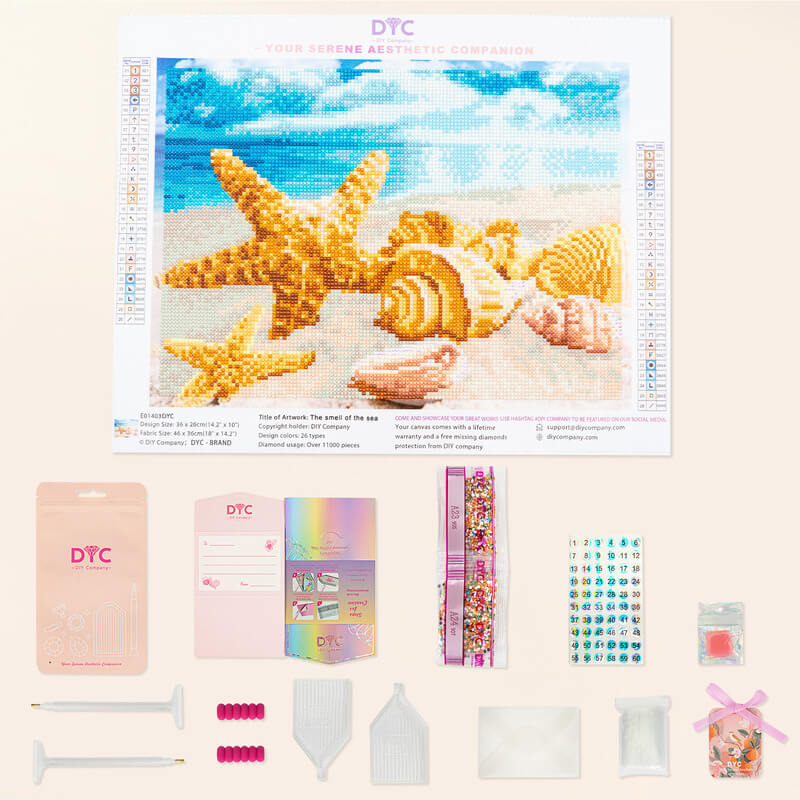 Complete seaside starfish diamond painting kit with tools – DYC