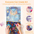 Step by step diamond art process of fantasy owl night painting