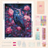 Complete diamond painting kit – Owl with roses by DYC