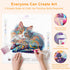 Step-by-step drilling process for Painted Cat diamond painting – DYC