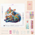 Complete diamond painting kit – Painted Cat abstract design with tools – DYC