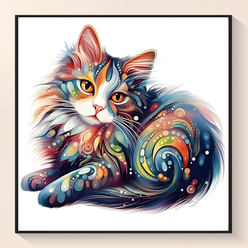 Original reference photo for Painted Cat diamond painting – DYC