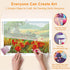 Step-by-step drilling process for Poppy Meadow diamond painting