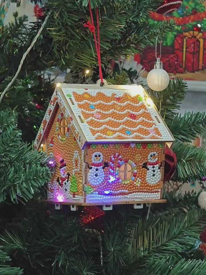 Diamond painting Gingerbread House Christmas Decorations - DYC