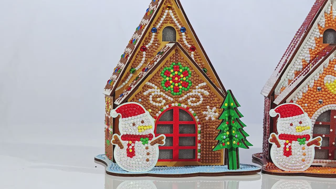 Diamond Art Gingerbread House Outdoor Christmas Decorations - DYC