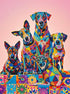 Reference image for Prism Paws colorful dog diamond art kit