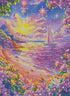 Purple seaside serenity diamond painting kit – DIY art by DYC