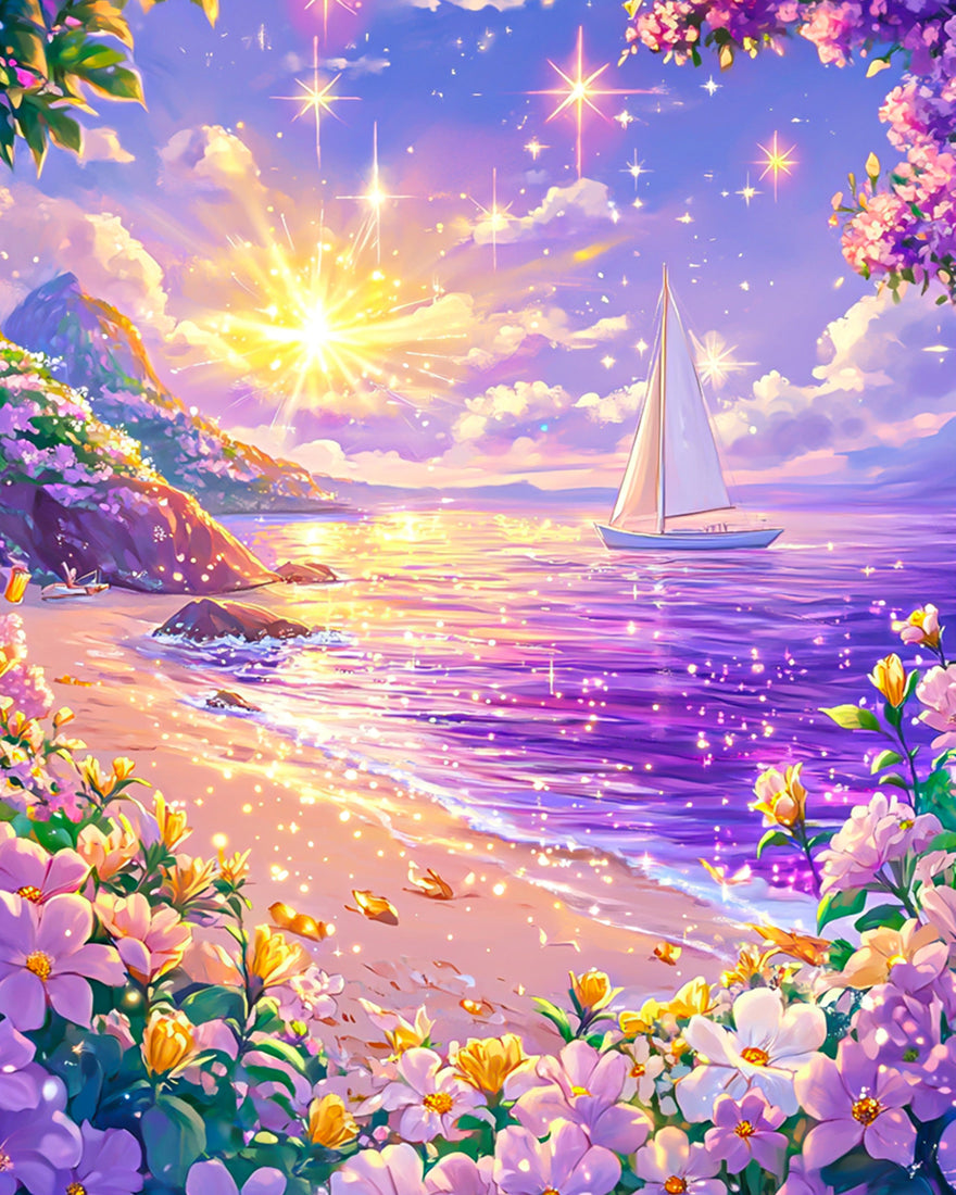 Purple Seaside Serenity