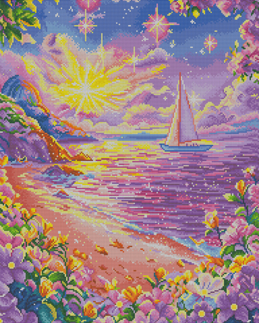 Purple Seaside Serenity