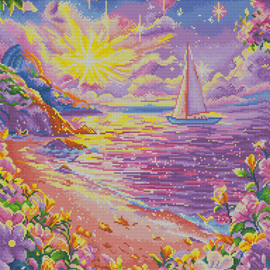 Purple Seaside Serenity