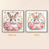 Before and after Rabbit and Flower bunny diamond art kit – DYC