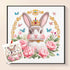 Rabbit and Flower diamond painting kit with adorable bunny art – DYC