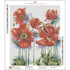 Mockup of radiant red blooms in spring light diamond art painting