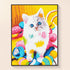 Rainbow cat diamond painting kit – Cute kitten art by DYC