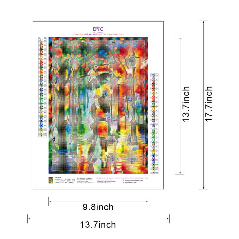 Rainy day diamond art painting size options DYC