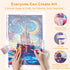 Step-by-step drilling process for Romance Starry Sky castle diamond painting – DYC