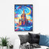 Romance Starry Sky castle diamond painting in home décor setting – DYC