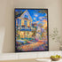 Finished romantic flower street diamond painting kit result – DYC
