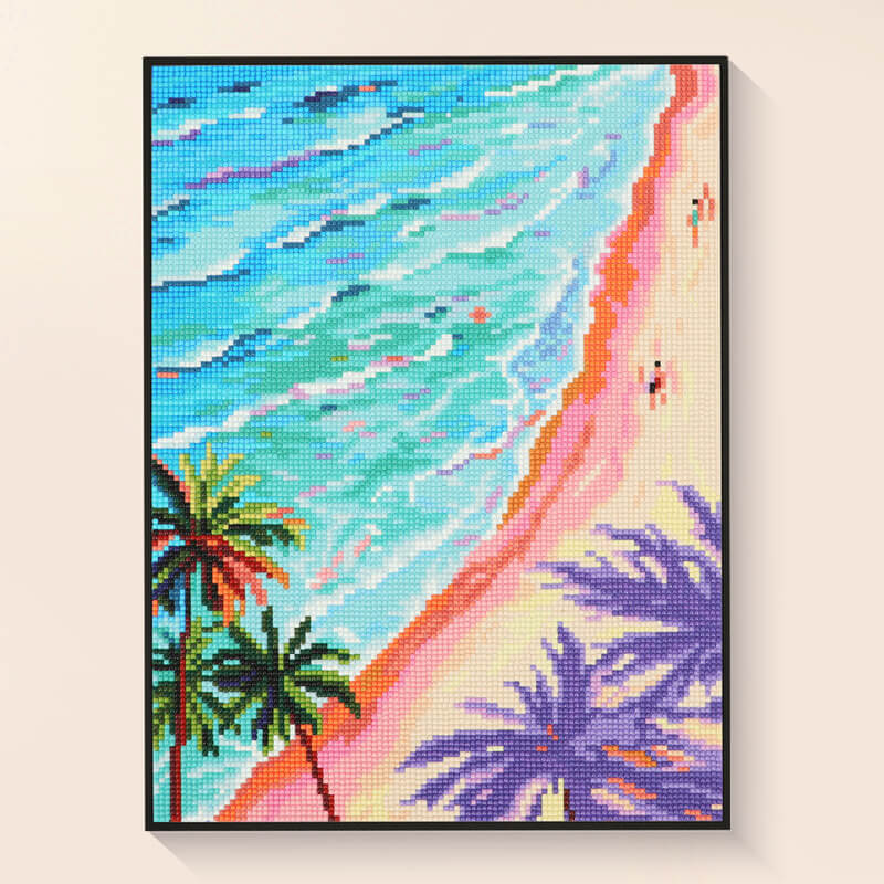 Finished Sardinia Stroll diamond painting kit result – DYC