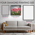 Diamond painting size guide – small to large Sea of Tulips kit