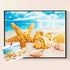The Smell of the Sea diamond painting kit with starfish and seashells – DYC