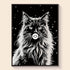 Original photo vs finished Snow Cat pearl art – DYC