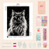 Complete pearl painting kit – Snow Cat with tools by DYC