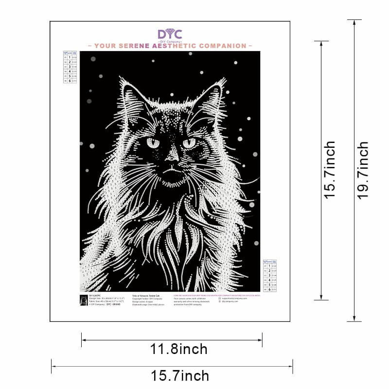 Pearl painting size guide – small to large Snow Cat kit