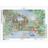 Mockup of snowlit path cottage winter landscape diamond art painting