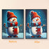 Before and after snowman Christmas diamond art craft DYC