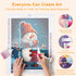 Snowman diamond art Christmas craft step by step process DYC