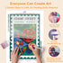 Step-by-step drilling process for Spring Picnic diamond painting