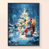 Reference artwork for Squirrel's Christmas Glow Christmas diamond art