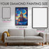 Diamond painting size guide – Starry Night Castle Dreams fantasy kit