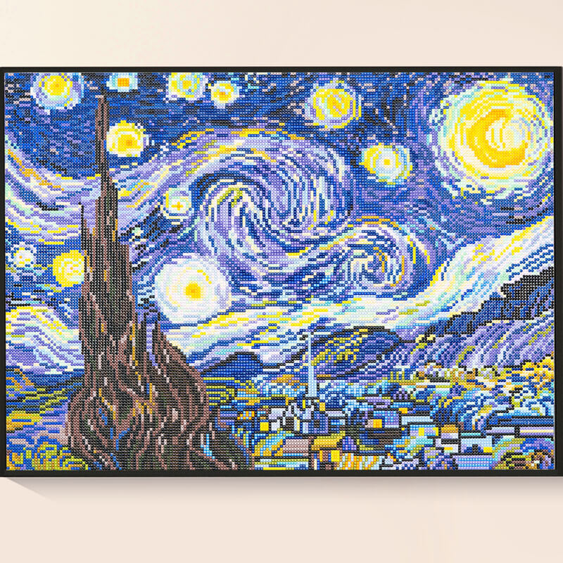 Starry Night diamond painting kit – Van Gogh inspired art by DYC