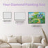 Size chart of summer landscape diamond painting lighthouse garden manor
