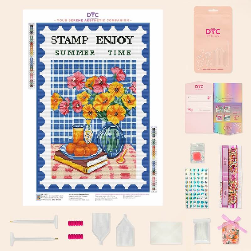 Complete diamond painting kit – Summer Time with tools by DYC