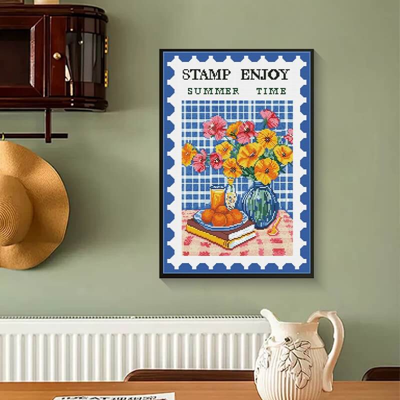 Finished Summer Time diamond painting kit result – DYC