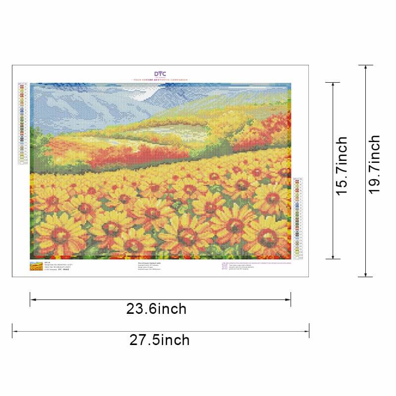 Perfect DIY gift idea – Sunlit Sunflower Hills Diamond Painting Kit | DYC