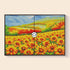 Original photo reference vs Golden Flower Sea Sunflower Diamond Painting Kit | DYC