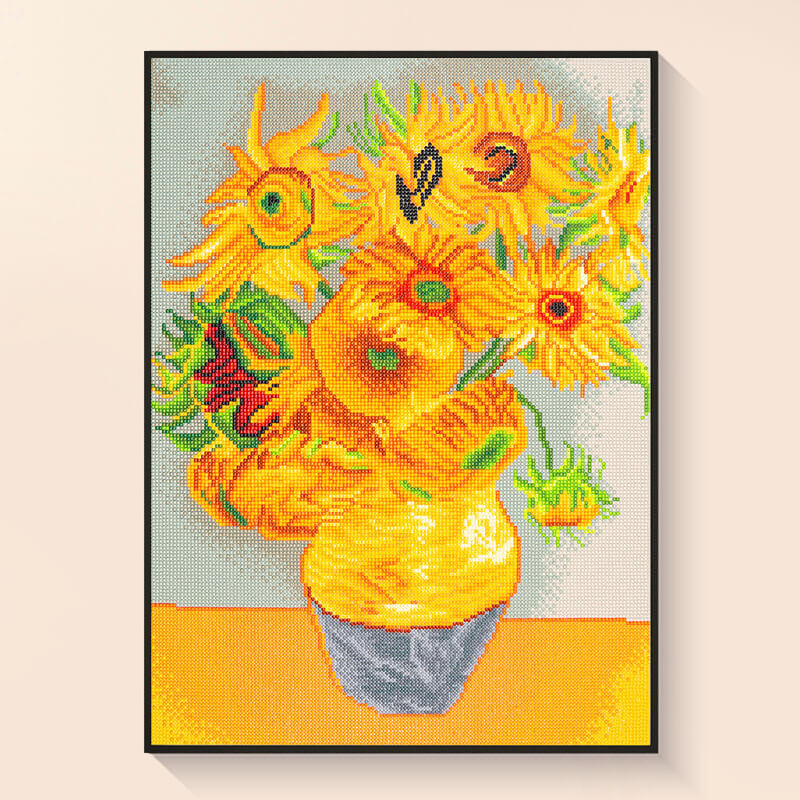 Sunflower diamond painting Van Gogh inspired artwork DYC